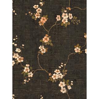 Seabrook Designs HE50400 Heritage Acrylic Coated Floral-trail Wallpaper
